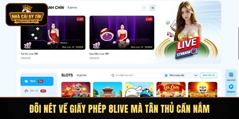 Những nét cơ bản về giấy phép 8LIVE